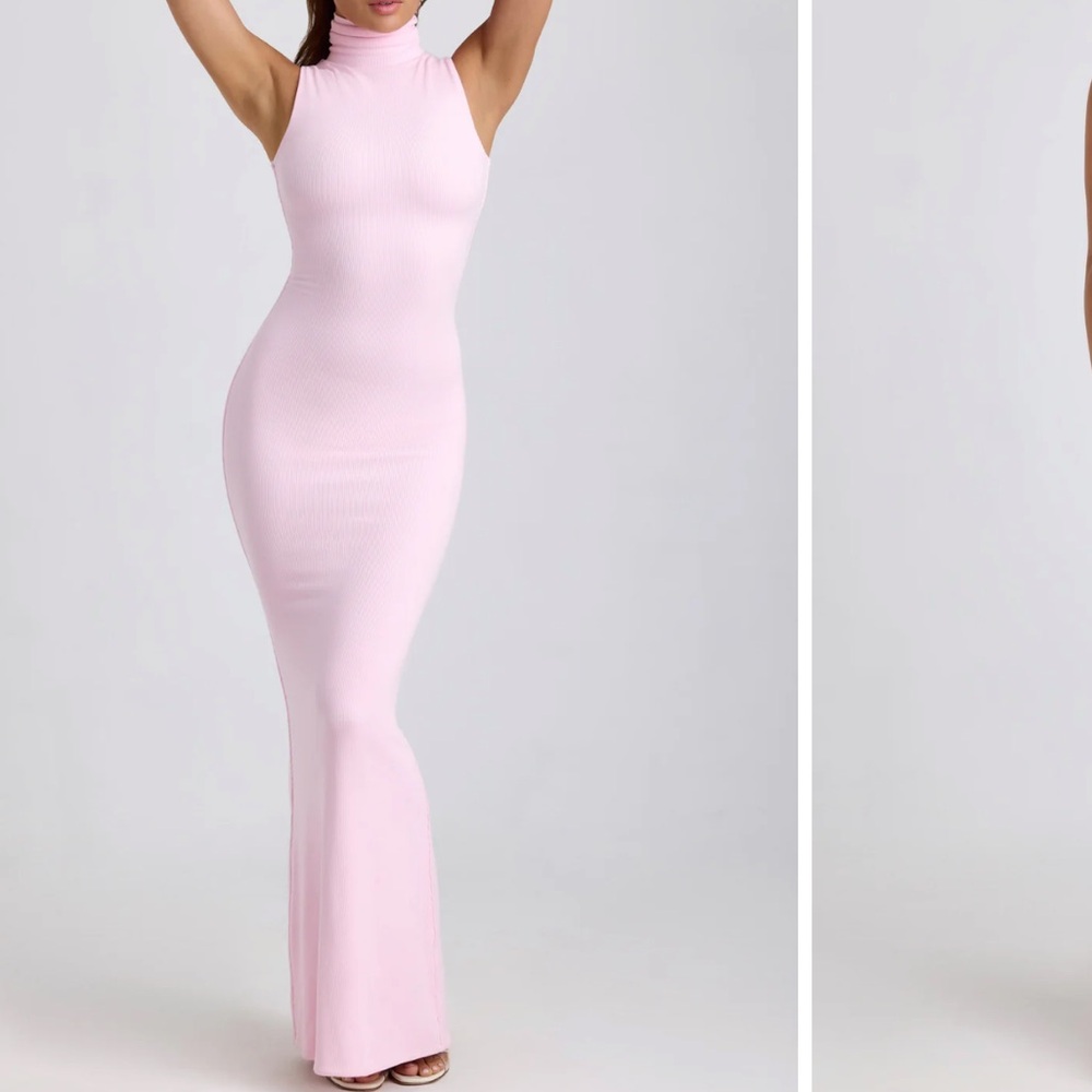Pink Sleeveless Maxi Dress